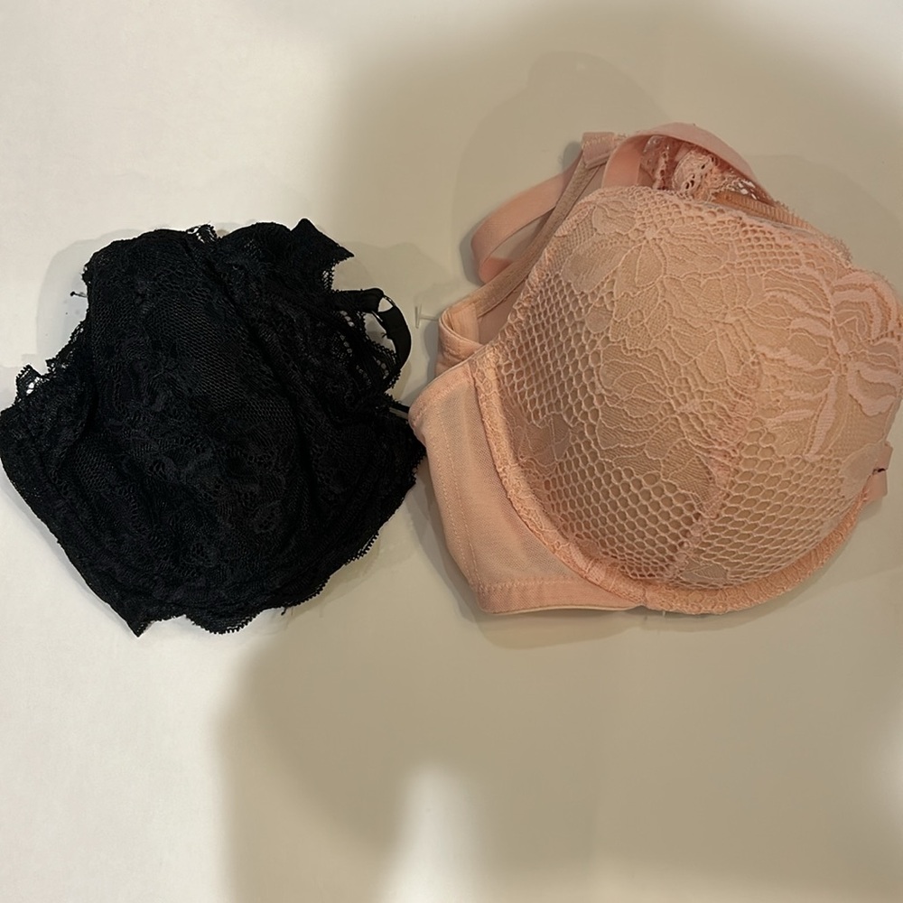 Set of two 34 D racerback front close bras